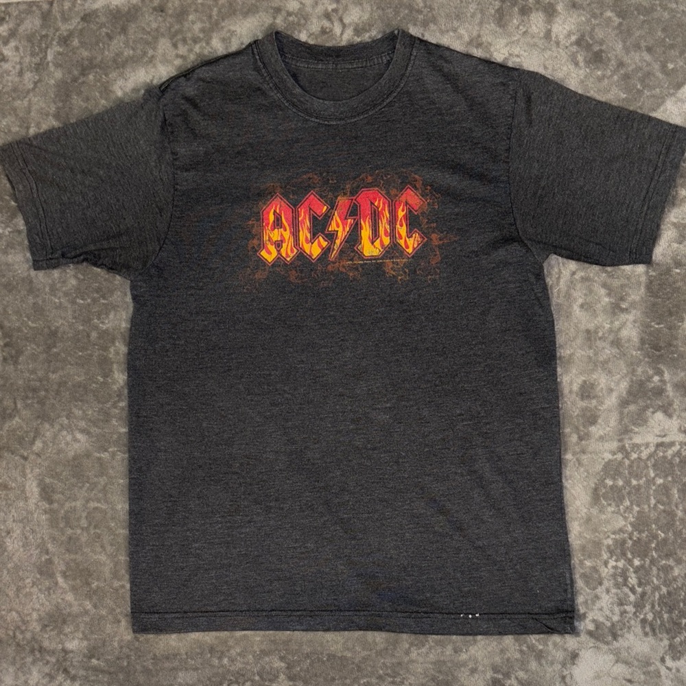 AC/DC Graphic T-Shirt in Charcoal